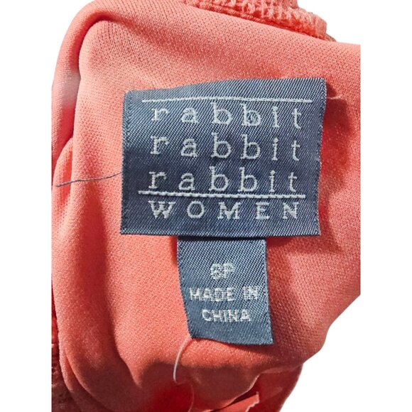Coral Stretch Lace Bias Handkerchief Hem Casual Dress - NWT Rabbit Rabbit Rabbit - Picture 10 of 10